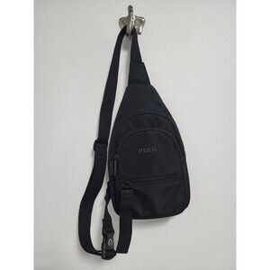 PINK Victoria's Secret black nylon sling backpack NWOT